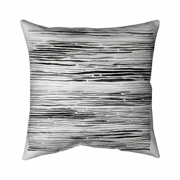 Fondo 26 x 26 in. Grey Grooves-Double Sided Print Indoor Pillow FO2774198